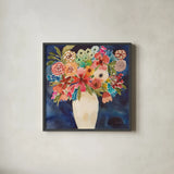 Floral Beauty II by Cheryl Warrick. Shown in a sleek black glass frame for a contemporary gallery look. Available as an archival giclee rolled canvas, fine art paper, or poster print. SKU 86839a.