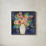 Floral Beauty IV by Cheryl Warrick. Shown in a sleek black glass frame for a contemporary gallery look. Available as an archival giclee rolled canvas, fine art paper, or poster print. SKU 86841a.