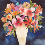Floral Beauty V Cream Vase by Cheryl Warrick. SKU 86879a. Archival Giclee Fine art print for wall decor.