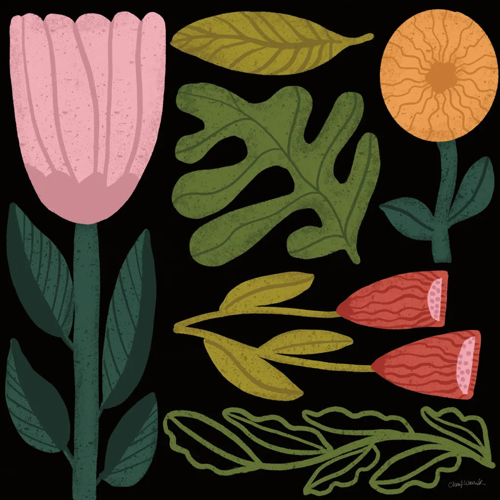 Flower Toss I by Cheryl Warrick. SKU 90941a. Archival Giclee Fine art print for wall decor.