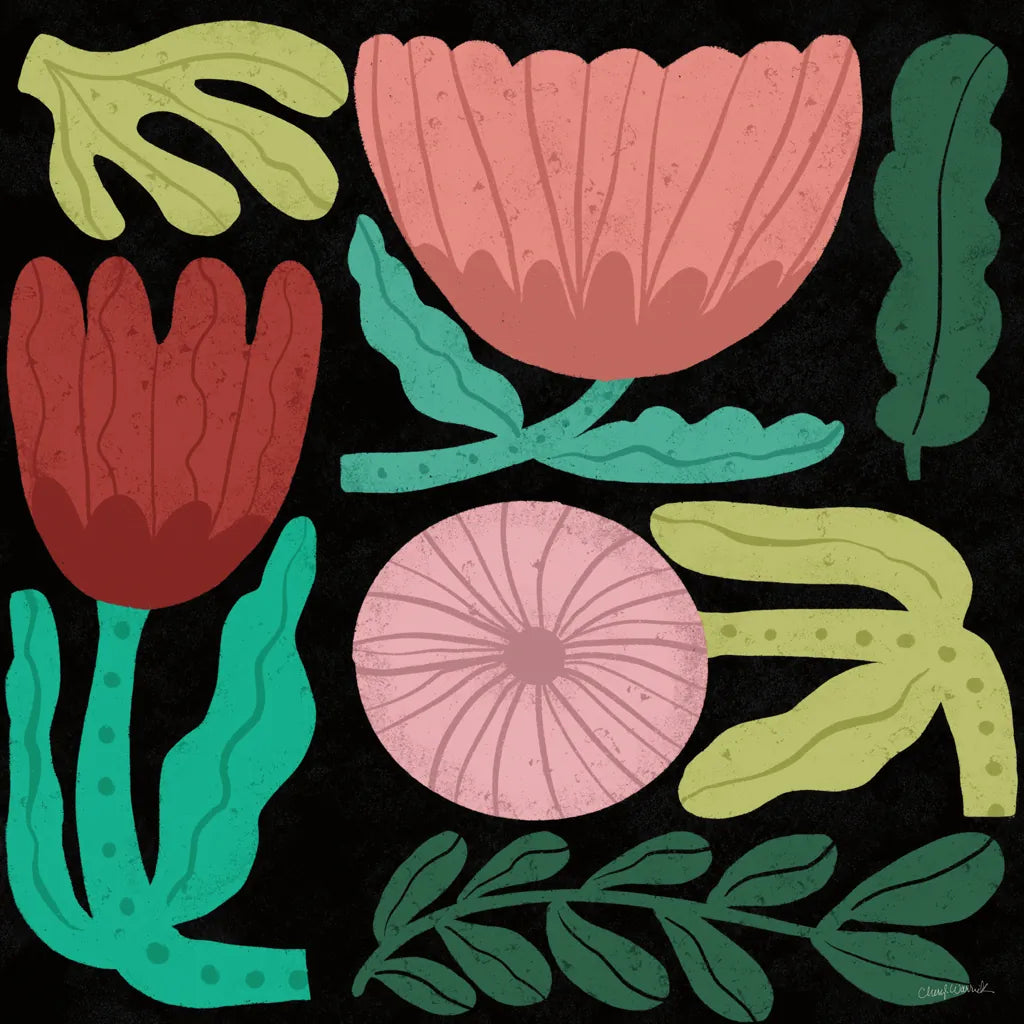 Flower Toss II by Cheryl Warrick. SKU 90942a. Archival Giclee Fine art print for wall decor.