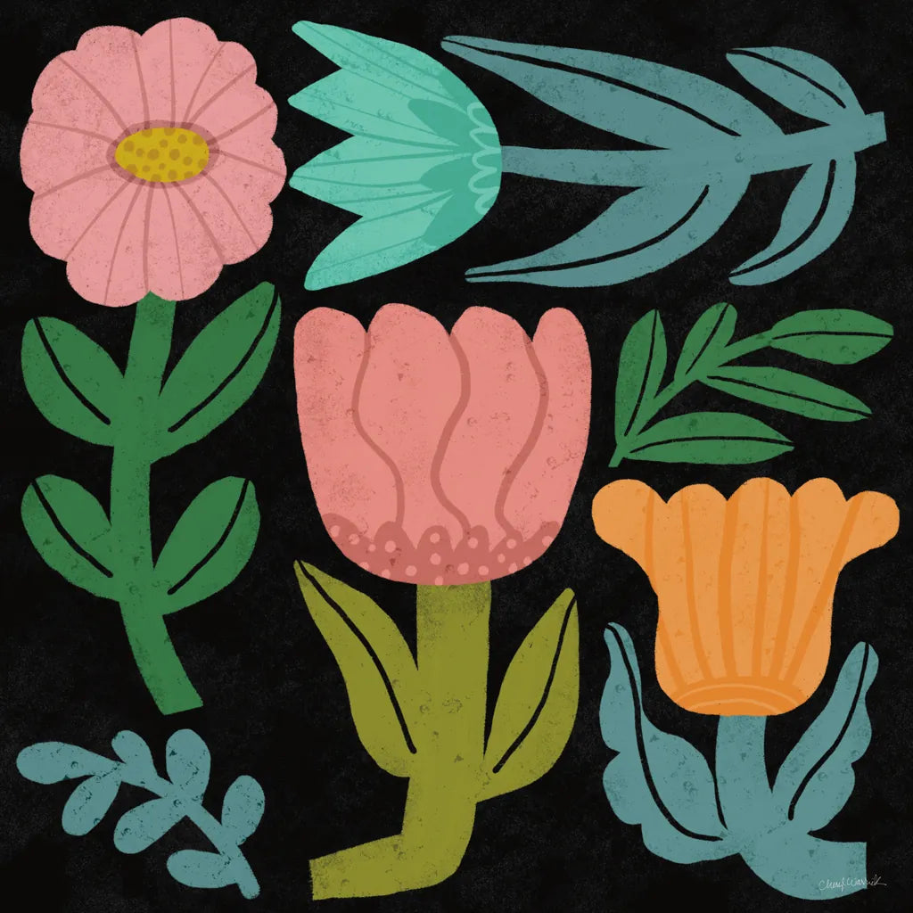 Flower Toss III by Cheryl Warrick. SKU 90943a. Archival Giclee Fine art print for wall decor.