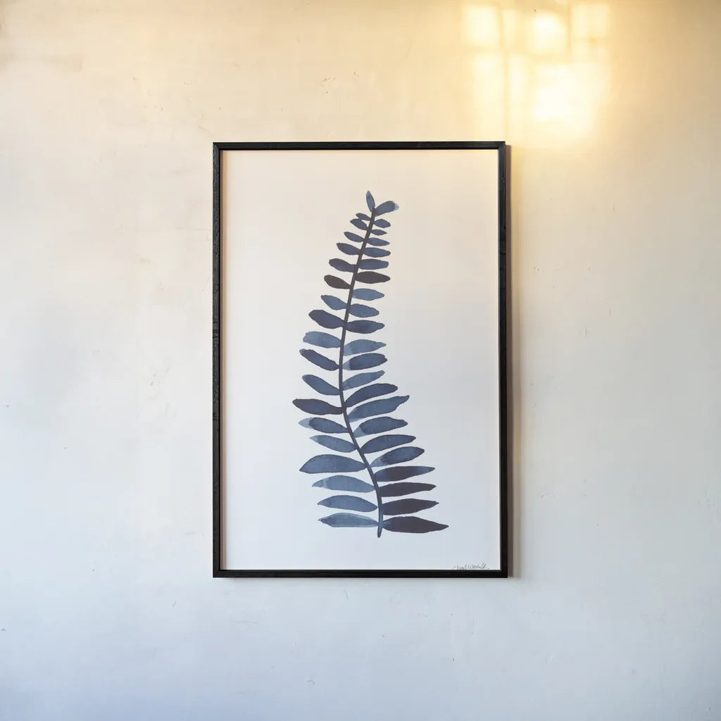 Forest Fern Trio I by Cheryl Warrick. shown as a paper print in a black flame. Available as a archival giclee rolled canvas, fine art paper, or poster print. SKU 86947h.