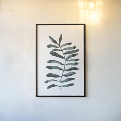 Forest Fern Trio III by Cheryl Warrick. shown as a paper print in a black flame. Available as a archival giclee rolled canvas, fine art paper, or poster print. SKU 86949h.