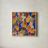 Fractured I by Cheryl Warrick. Shown in a natural wood glass frame for a timeless modern aesthetic. Available as an archival giclee rolled canvas, fine art paper, or poster print. SKU 103271a.