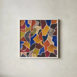 Fractured I by Cheryl Warrick. Shown in a crisp white glass frame for a clean and minimalist style. Available as an archival giclee rolled canvas, fine art paper, or poster print. SKU 103271a.