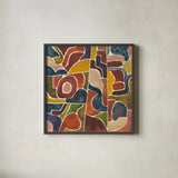 Fractured III by Cheryl Warrick. Shown in a sleek black glass frame for a contemporary gallery look. Available as an archival giclee rolled canvas, fine art paper, or poster print. SKU 103273a.