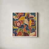 Fractured III by Cheryl Warrick. Shown in a crisp white glass frame for a clean and minimalist style. Available as an archival giclee rolled canvas, fine art paper, or poster print. SKU 103273a.