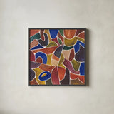 Fractured IV by Cheryl Warrick. Shown in a sleek black glass frame for a contemporary gallery look. Available as an archival giclee rolled canvas, fine art paper, or poster print. SKU 103274a.