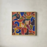 Fractured IV by Cheryl Warrick. Shown in a natural wood glass frame for a timeless modern aesthetic. Available as an archival giclee rolled canvas, fine art paper, or poster print. SKU 103274a.