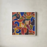 Fractured IV by Cheryl Warrick. Shown in a crisp white glass frame for a clean and minimalist style. Available as an archival giclee rolled canvas, fine art paper, or poster print. SKU 103274a.