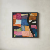 Freeway IV by Cheryl Warrick. Shown in a sleek black glass frame for a contemporary gallery look. Available as an archival giclee rolled canvas, fine art paper, or poster print. SKU 86969a.