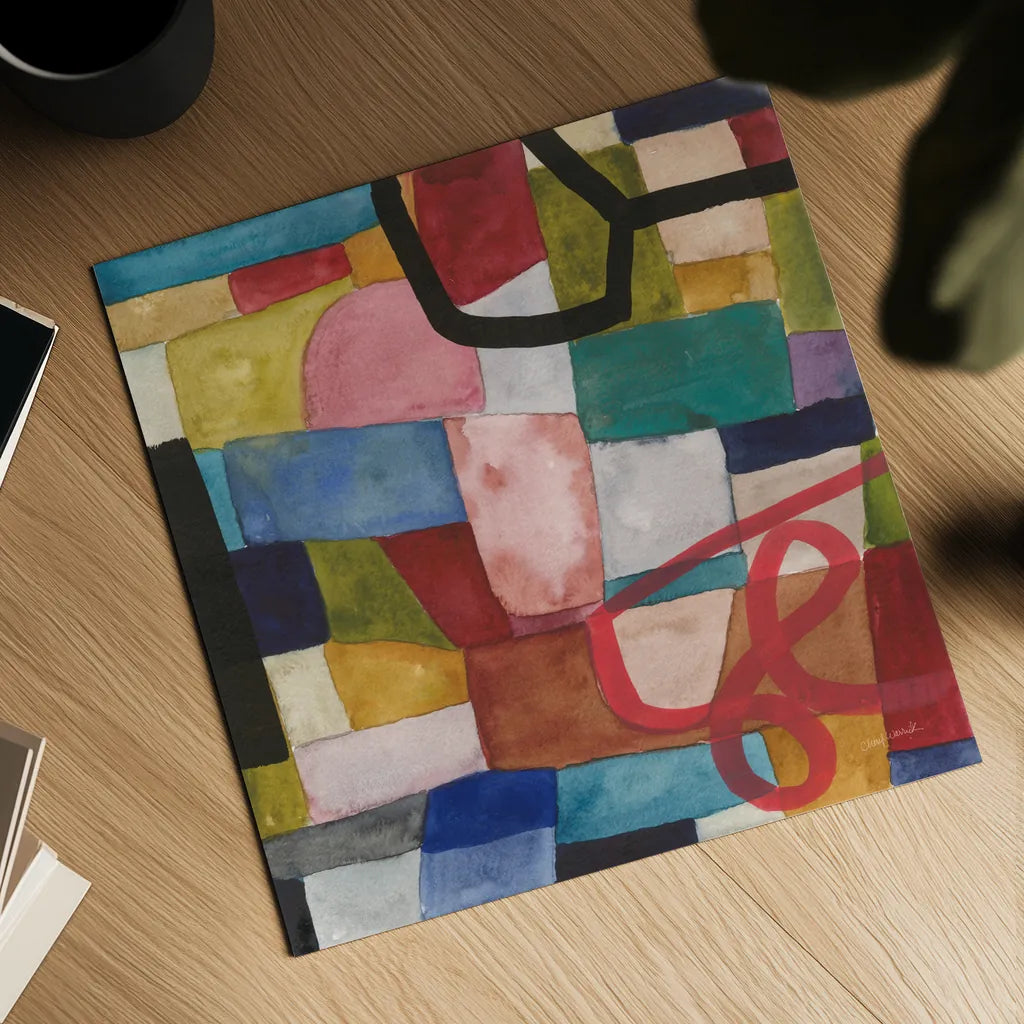 Freeway VI by Cheryl Warrick. Shown as a detailed flat fine art print, highlighting archival giclee quality. Available as an archival giclee rolled canvas, fine art paper, or poster print. SKU 86971a.