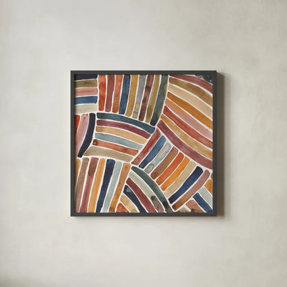 Furrow I by Cheryl Warrick. Shown in a sleek black glass frame for a contemporary gallery look. Available as an archival giclee rolled canvas, fine art paper, or poster print. SKU 79899a.