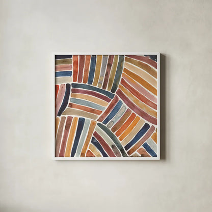 Furrow I by Cheryl Warrick. Shown in a crisp white glass frame for a clean and minimalist style. Available as an archival giclee rolled canvas, fine art paper, or poster print. SKU 79899a.