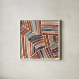 Furrow II by Cheryl Warrick. Shown in a crisp white glass frame for a clean and minimalist style. Available as an archival giclee rolled canvas, fine art paper, or poster print. SKU 79900a.