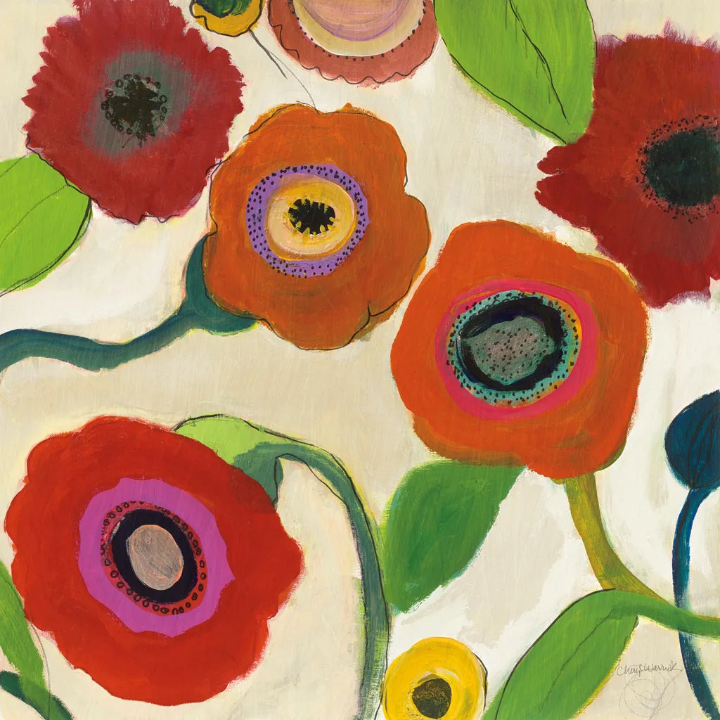 Garden Memory I by Cheryl Warrick. SKU 16568a. Archival Giclee Fine art print for wall decor.