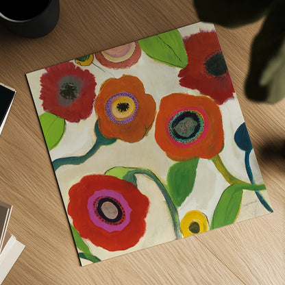 Garden Memory I by Cheryl Warrick. Shown as a detailed flat fine art print, highlighting archival giclee quality. Available as an archival giclee rolled canvas, fine art paper, or poster print. SKU 16568a.