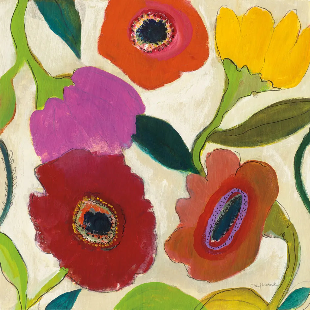 Garden Memory II by Cheryl Warrick. SKU 16569a. Archival Giclee Fine art print for wall decor.