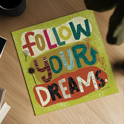 Happy Thoughts I by Cheryl Warrick. Shown as a detailed flat fine art print, highlighting archival giclee quality. Available as an archival giclee rolled canvas, fine art paper, or poster print. SKU 14813a.