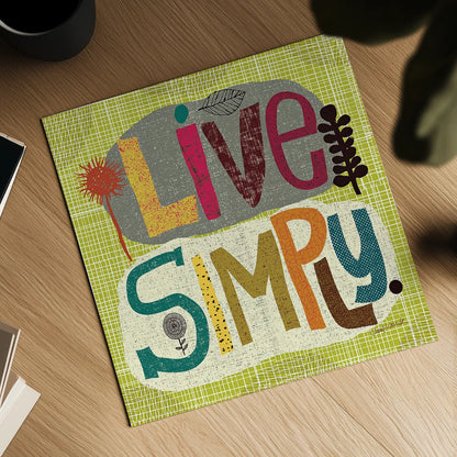 Happy Thoughts IV by Cheryl Warrick. Shown as a detailed flat fine art print, highlighting archival giclee quality. Available as an archival giclee rolled canvas, fine art paper, or poster print. SKU 14816a.