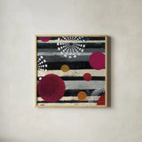 Harmony I by Cheryl Warrick. Shown in a natural wood glass frame for a timeless modern aesthetic. Available as an archival giclee rolled canvas, fine art paper, or poster print. SKU 17014a.