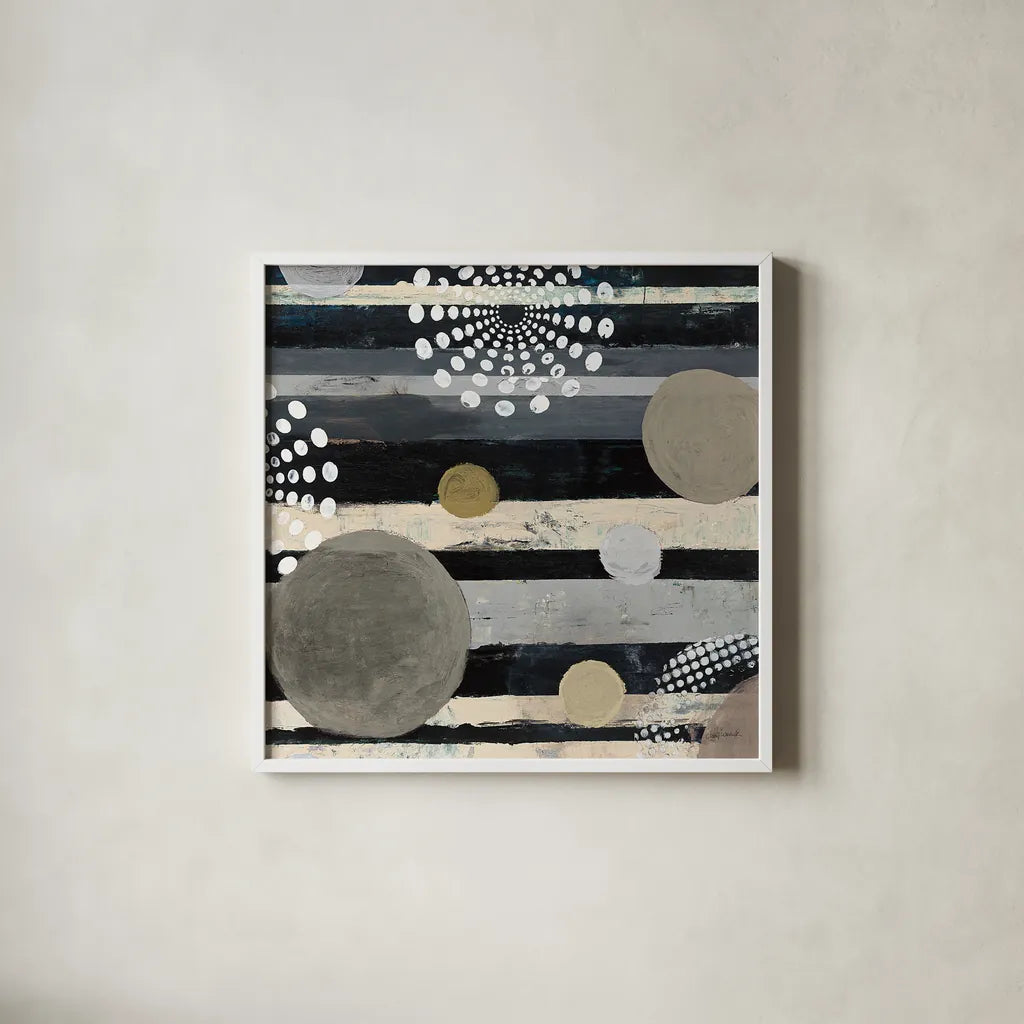 Harmony I Archroma by Cheryl Warrick. Shown in a crisp white glass frame for a clean and minimalist style. Available as an archival giclee rolled canvas, fine art paper, or poster print. SKU 30078a.