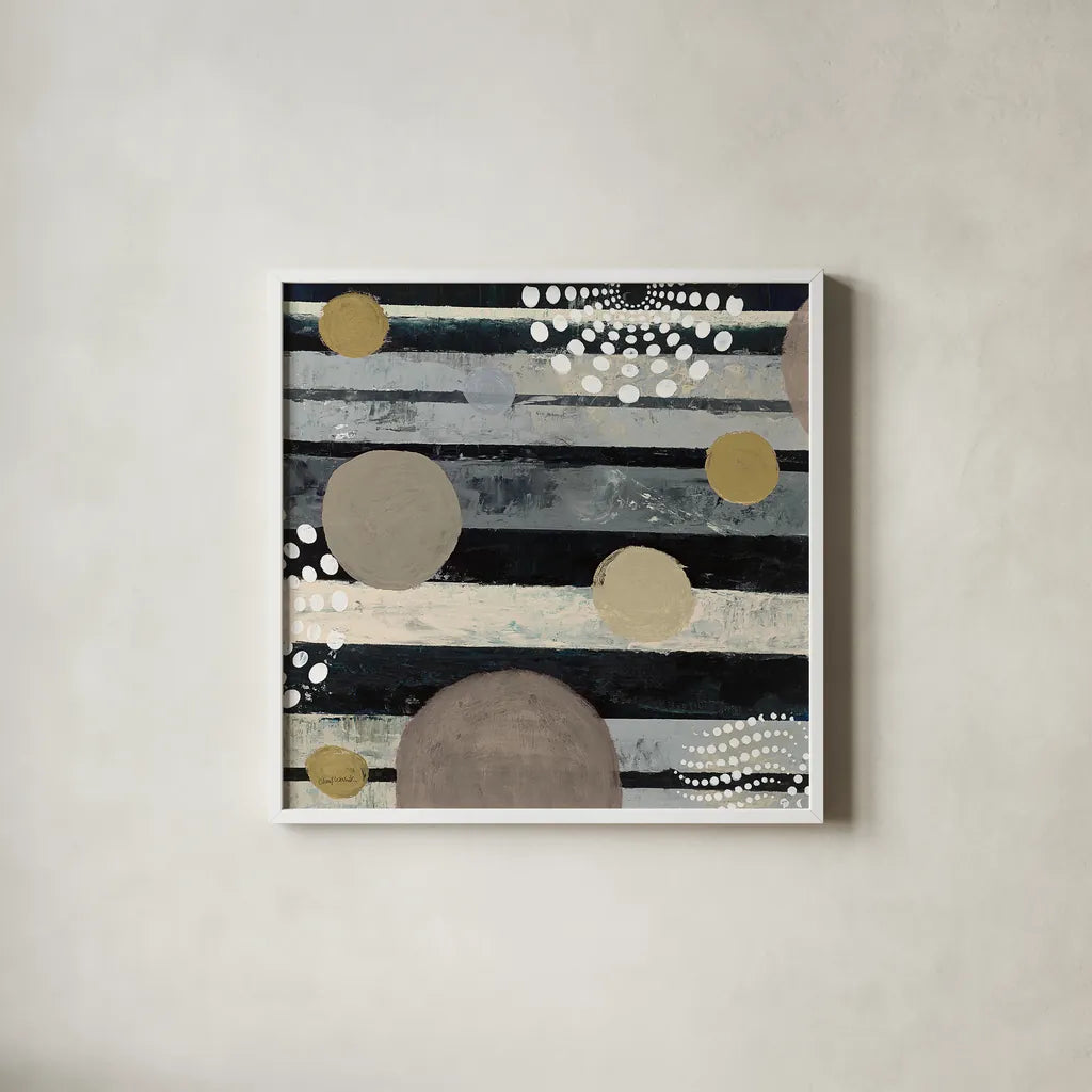 Harmony II Archroma by Cheryl Warrick. Shown in a crisp white glass frame for a clean and minimalist style. Available as an archival giclee rolled canvas, fine art paper, or poster print. SKU 30079a.