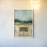 Here I Crop by Cheryl Warrick. shown as a paper print in a white frame. Available as a archival giclee rolled canvas, fine art paper, or poster print. SKU 24512h.