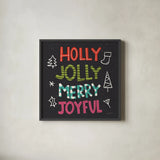 Holiday Wishes II by Cheryl Warrick. Shown in a sleek black glass frame for a contemporary gallery look. Available as an archival giclee rolled canvas, fine art paper, or poster print. SKU 97612a.