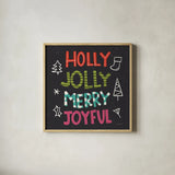 Holiday Wishes II by Cheryl Warrick. Shown in a natural wood glass frame for a timeless modern aesthetic. Available as an archival giclee rolled canvas, fine art paper, or poster print. SKU 97612a.