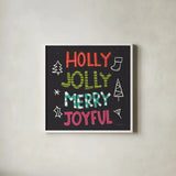 Holiday Wishes II by Cheryl Warrick. Shown in a crisp white glass frame for a clean and minimalist style. Available as an archival giclee rolled canvas, fine art paper, or poster print. SKU 97612a.