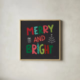 Holiday Wishes III by Cheryl Warrick. Shown in a natural wood glass frame for a timeless modern aesthetic. Available as an archival giclee rolled canvas, fine art paper, or poster print. SKU 97613a.