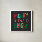Holiday Wishes III by Cheryl Warrick. Shown in a crisp white glass frame for a clean and minimalist style. Available as an archival giclee rolled canvas, fine art paper, or poster print. SKU 97613a.