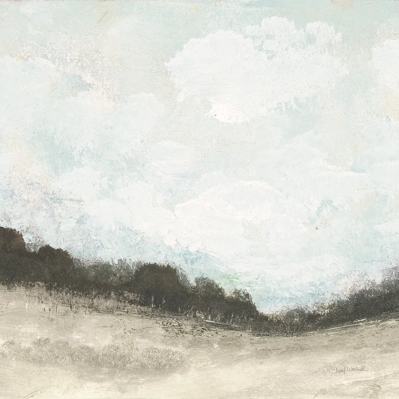 In the Field Square II Neutral by Cheryl Warrick. SKU 60611a. Archival Giclee Fine art print for wall decor.