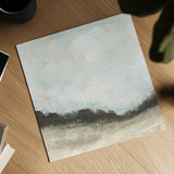 In the Field Square II Neutral by Cheryl Warrick. Shown as a detailed flat fine art print, highlighting archival giclee quality. Available as an archival giclee rolled canvas, fine art paper, or poster print. SKU 60611a.
