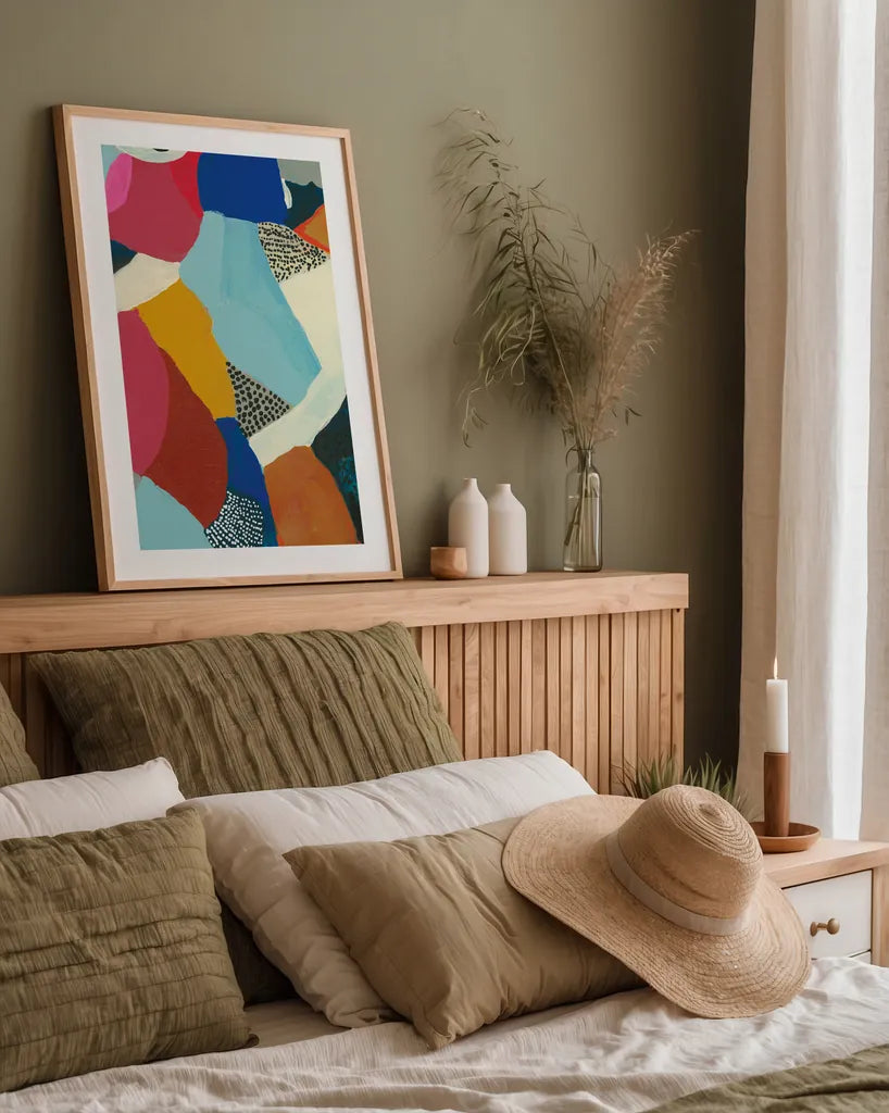 Inclination Crop by Cheryl Warrick. shown as a paper print in a natural frame. Available as a archival giclee rolled canvas, fine art paper, or poster print. SKU 79893h.