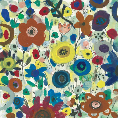 Jewel Garden II by Cheryl Warrick. SKU 37828a. Archival Giclee Fine art print for wall decor.