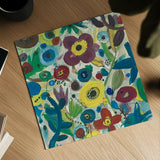 Jewel Garden III by Cheryl Warrick. Shown as a detailed flat fine art print, highlighting archival giclee quality. Available as an archival giclee rolled canvas, fine art paper, or poster print. SKU 37829a.