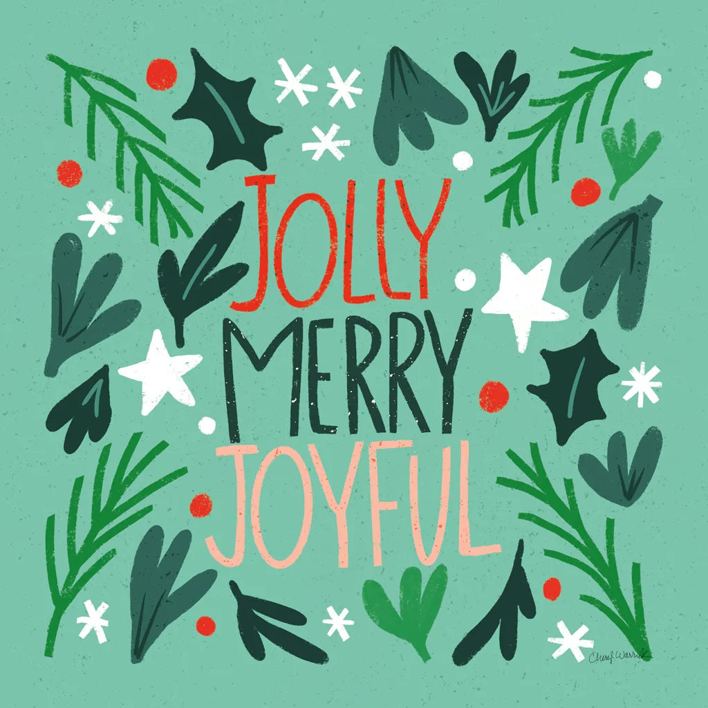 Joyful Holiday I by Cheryl Warrick. SKU 87650a. Archival Giclee Fine art print for wall decor.