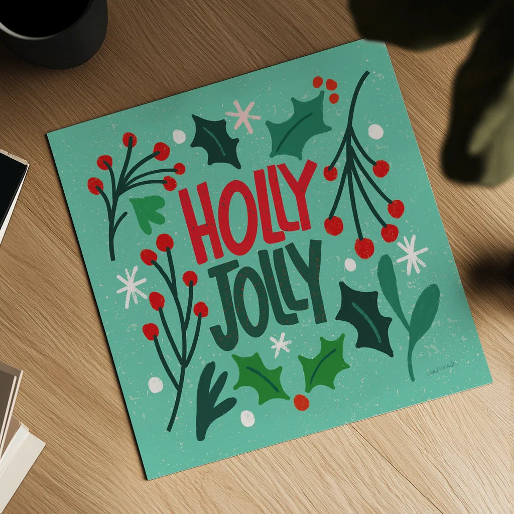 Joyful Holiday III by Cheryl Warrick. Shown as a detailed flat fine art print, highlighting archival giclee quality. Available as an archival giclee rolled canvas, fine art paper, or poster print. SKU 87652a.