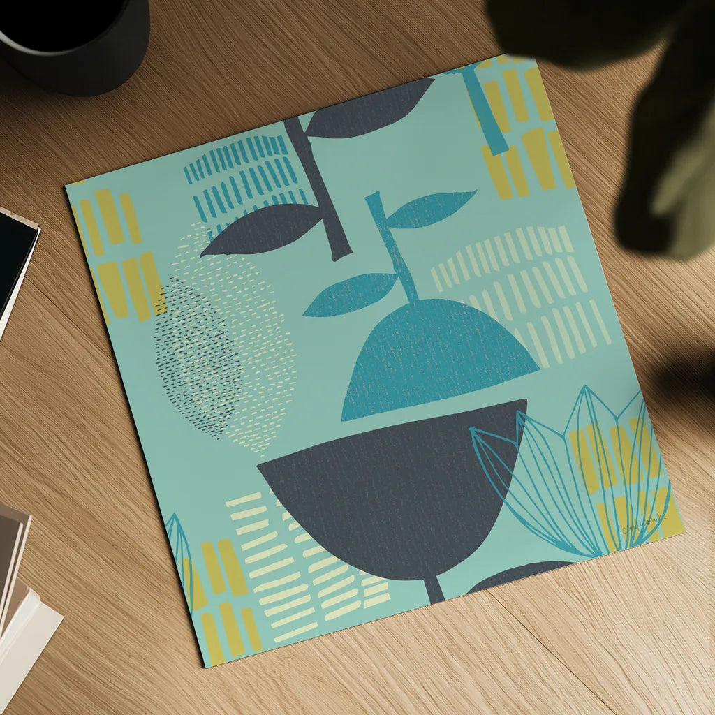 Jump Street Good Patch by Cheryl Warrick. Shown as a detailed flat fine art print, highlighting archival giclee quality. Available as an archival giclee rolled canvas, fine art paper, or poster print. SKU 38055a.