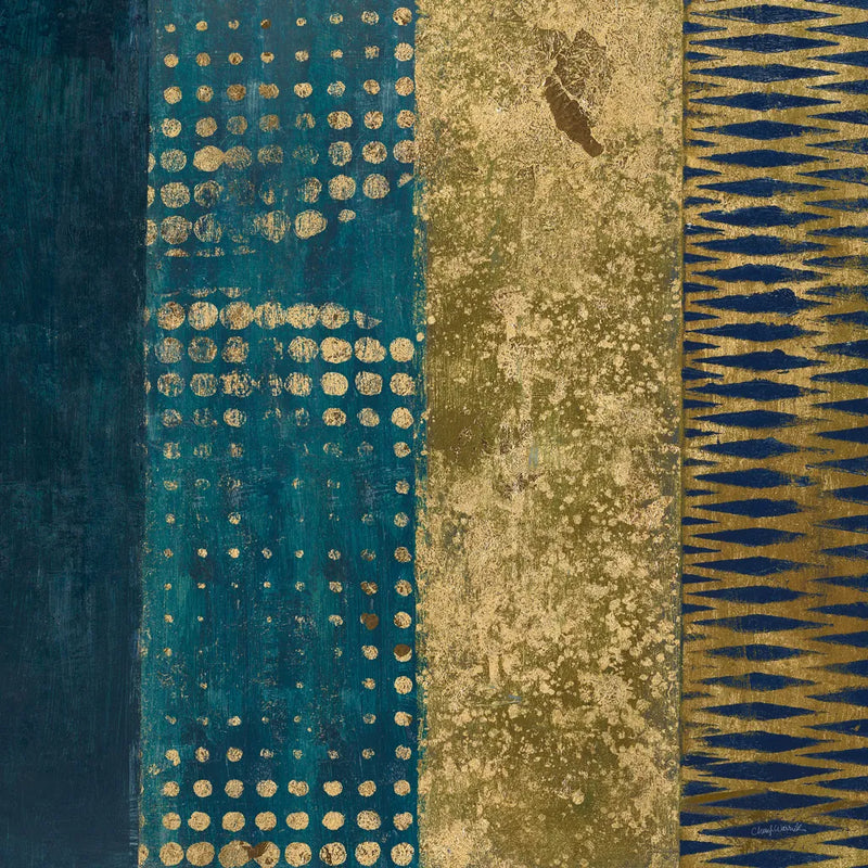 Juxtapose III Metallic by Cheryl Warrick. SKU 19253a. Archival Giclee Fine art print for wall decor.