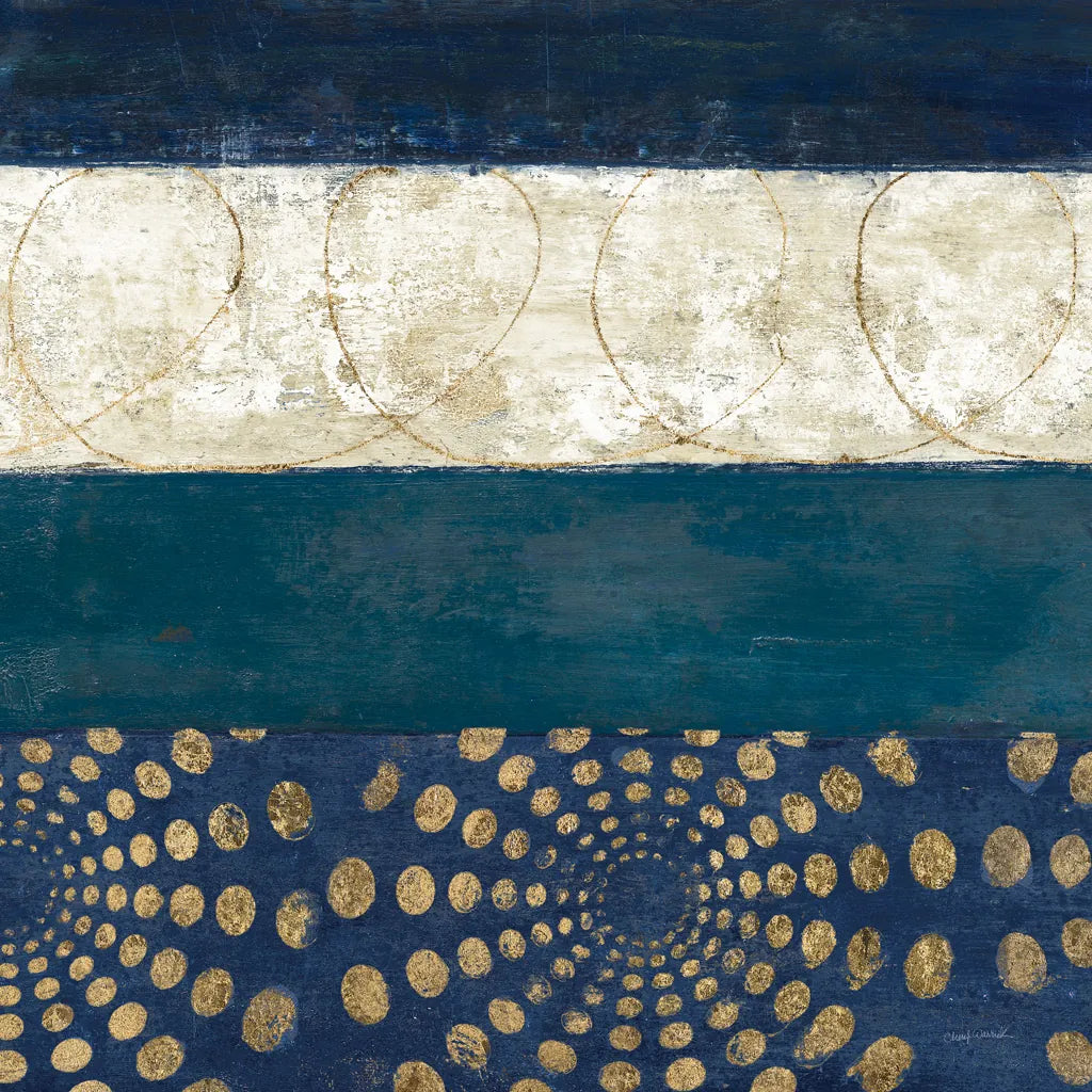 Juxtapose IV Metallic by Cheryl Warrick. SKU 19254a. Archival Giclee Fine art print for wall decor.