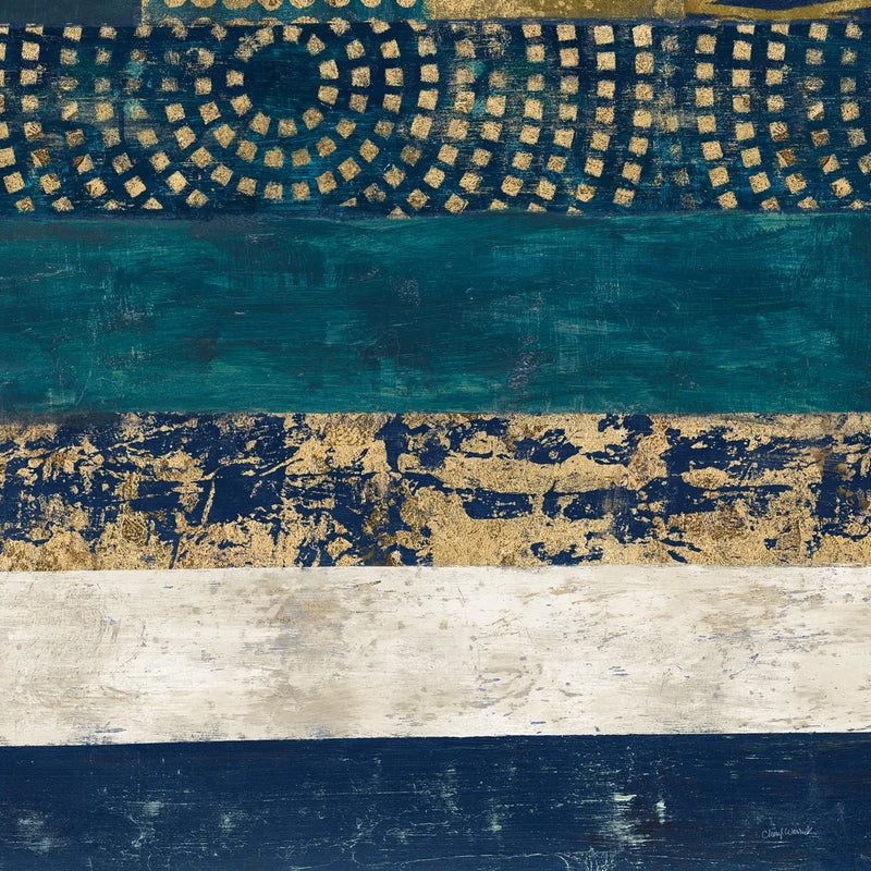 Juxtapose V Metallic by Cheryl Warrick. SKU 19255a. Archival Giclee Fine art print for wall decor.