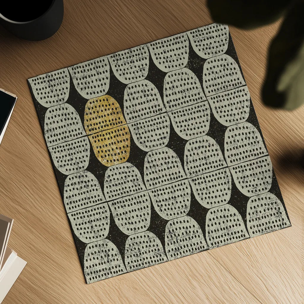 Kitchen Play Pattern II BWG by Cheryl Warrick. Shown as a detailed flat fine art print, highlighting archival giclee quality. Available as an archival giclee rolled canvas, fine art paper, or poster print. SKU 77643a.