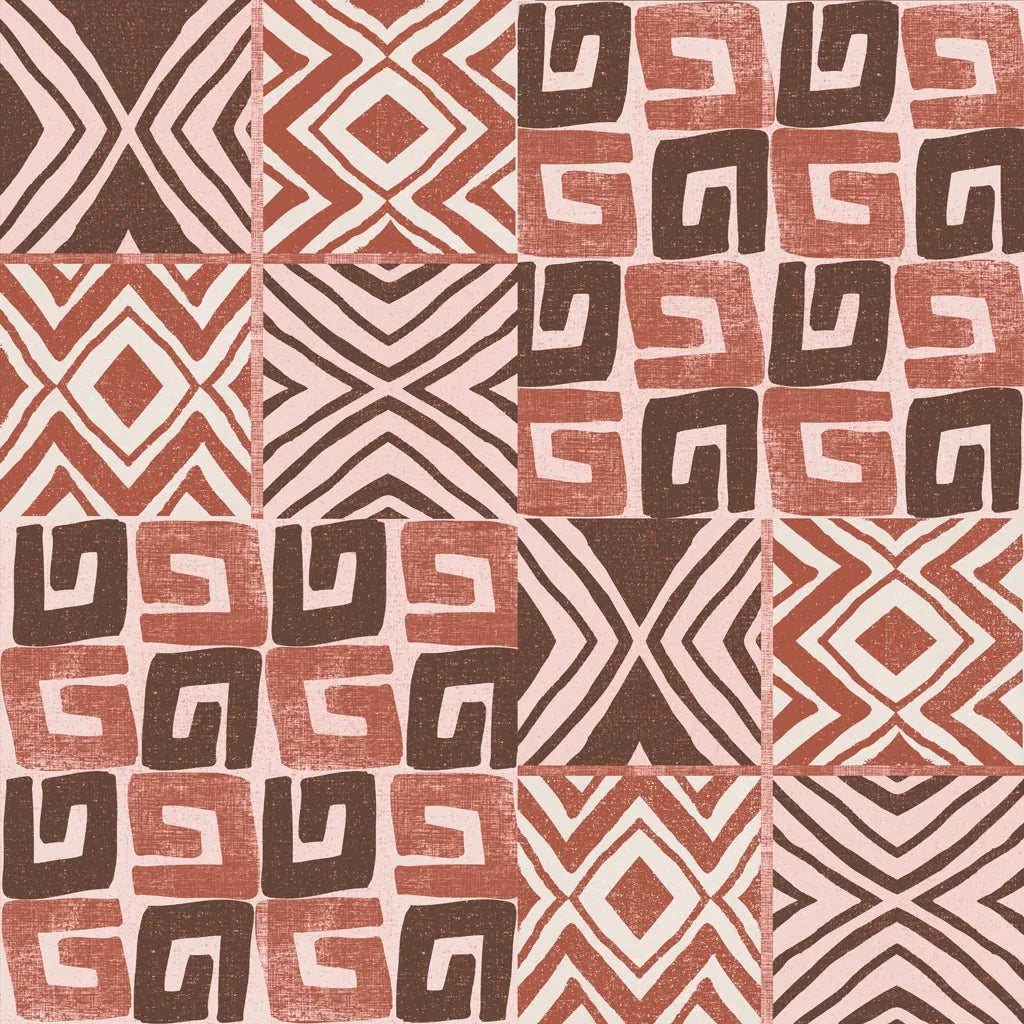 Kuba Dance II Blush by Cheryl Warrick. SKU 82167a. Archival Giclee Fine art print for wall decor.