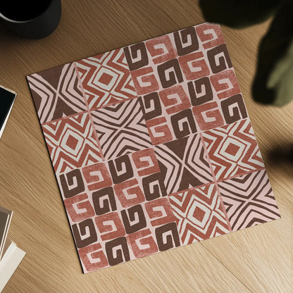 Kuba Dance II Blush by Cheryl Warrick. Shown as a detailed flat fine art print, highlighting archival giclee quality. Available as an archival giclee rolled canvas, fine art paper, or poster print. SKU 82167a.