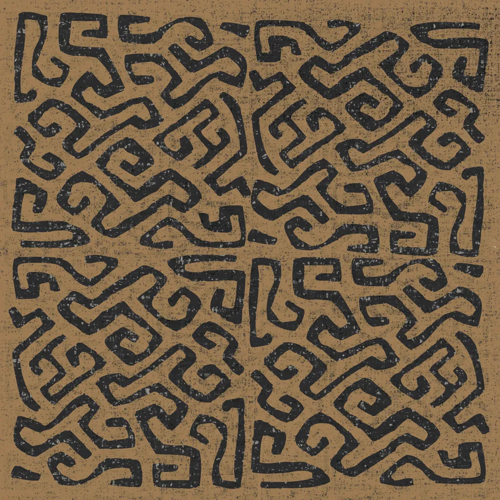 Kuba Play I Brown by Cheryl Warrick. SKU 77619a. Archival Giclee Fine art print for wall decor.