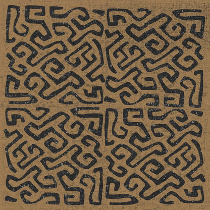 Kuba Play I Brown by Cheryl Warrick. SKU 77619a. Archival Giclee Fine art print for wall decor.